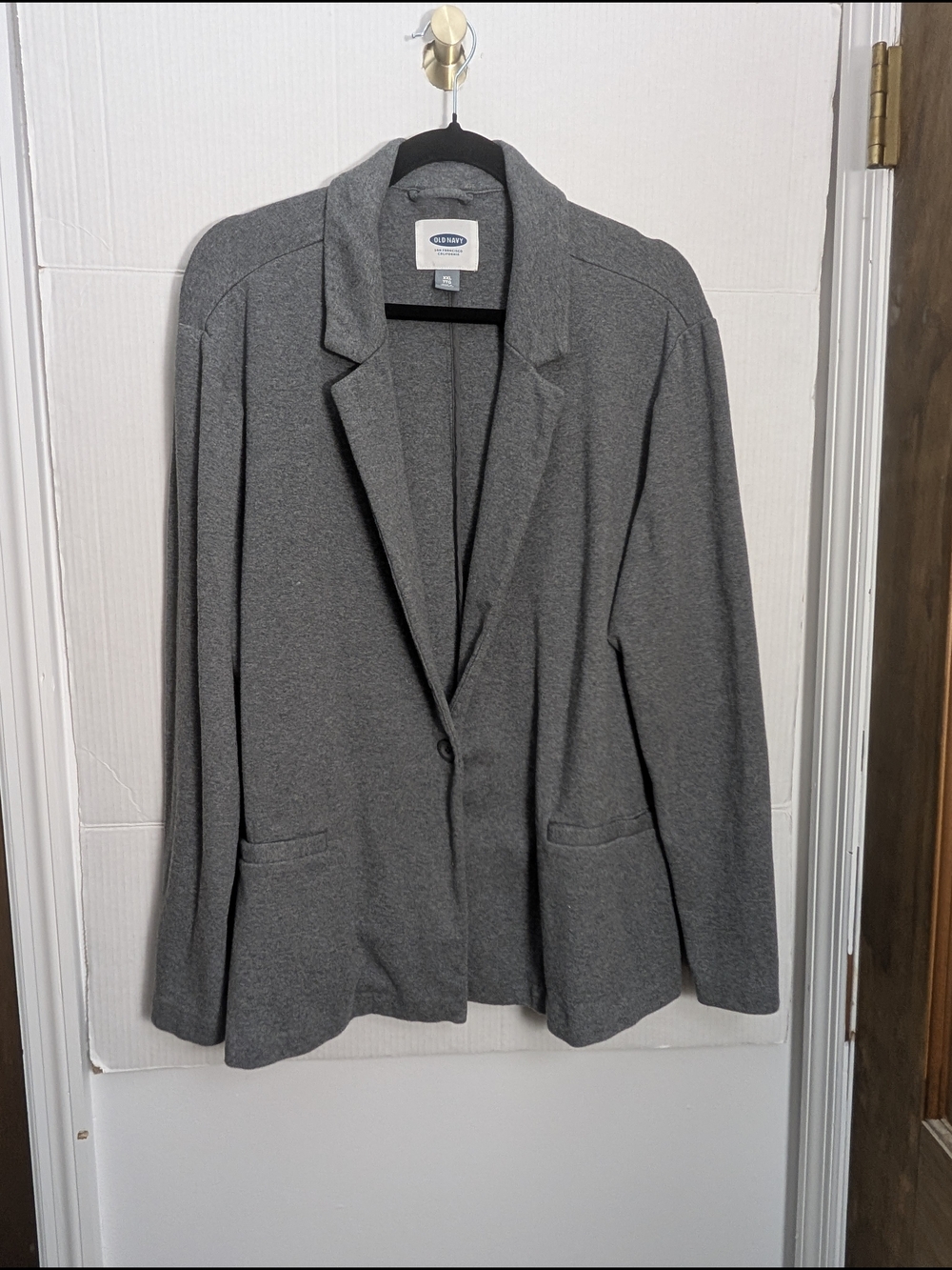 Old Navy Heather Gray Single-Button Knit Blazer - Size XXL